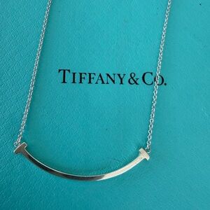 Tiffany & Co. Silver T-Smile Necklace